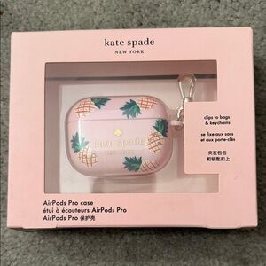 Kate Spade Pink AirPods Pro Case with Pineapple Design